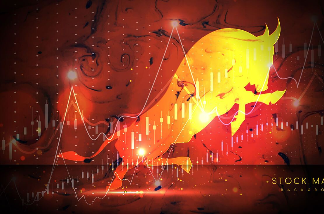 Trade exchange, up arrow graph for increase in rates stock illustration